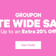 Illustration for article titled Groupon Sitewide Sale: Up to 20% Off Local, 10% Off Getaways, 10% Off Goods
